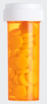 An ordinary orange prescription bottle